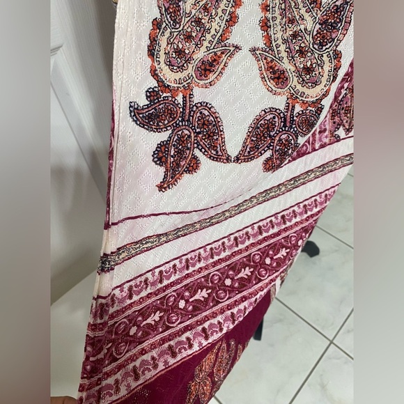 Free People C’est Moi mixed Floral Long Sleeve maxi top size S - Picture 5 of 10